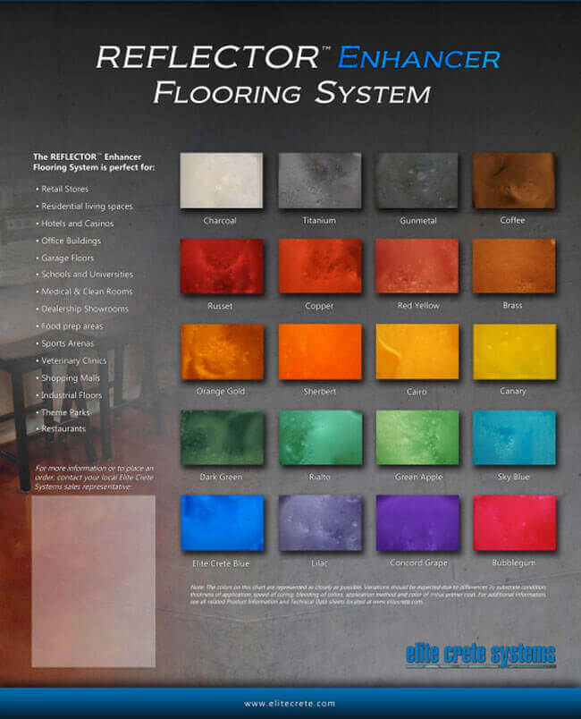 epoxy floor color chart designs