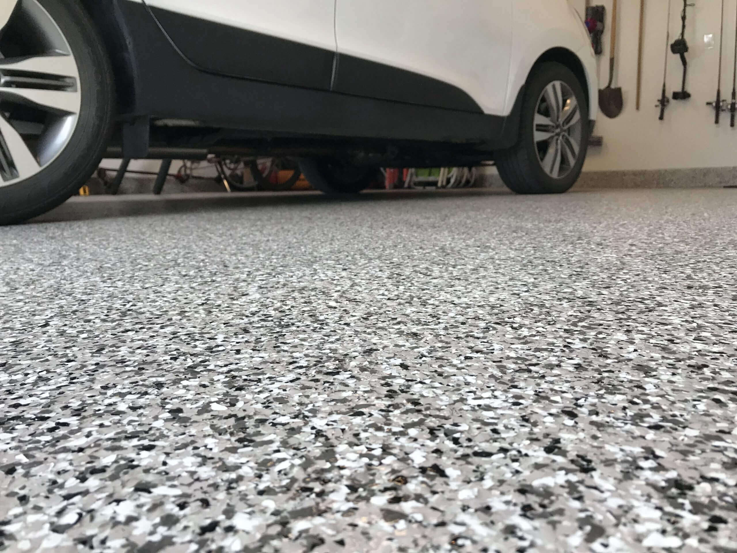 epoxy flake garage flooring